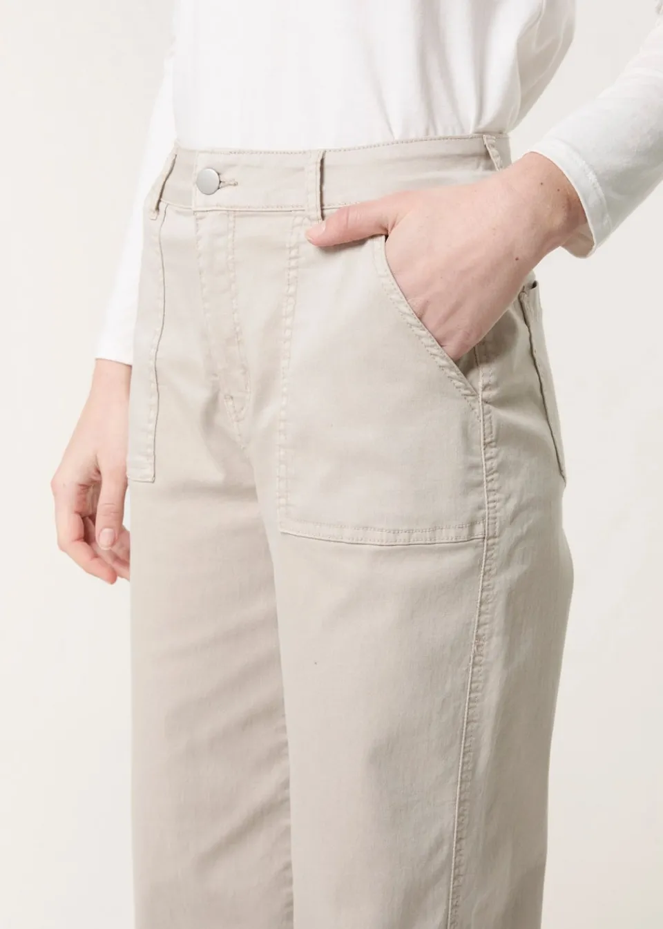 Trousers>Blue Vanilla Sand Wide Leg Pocket Trouser
