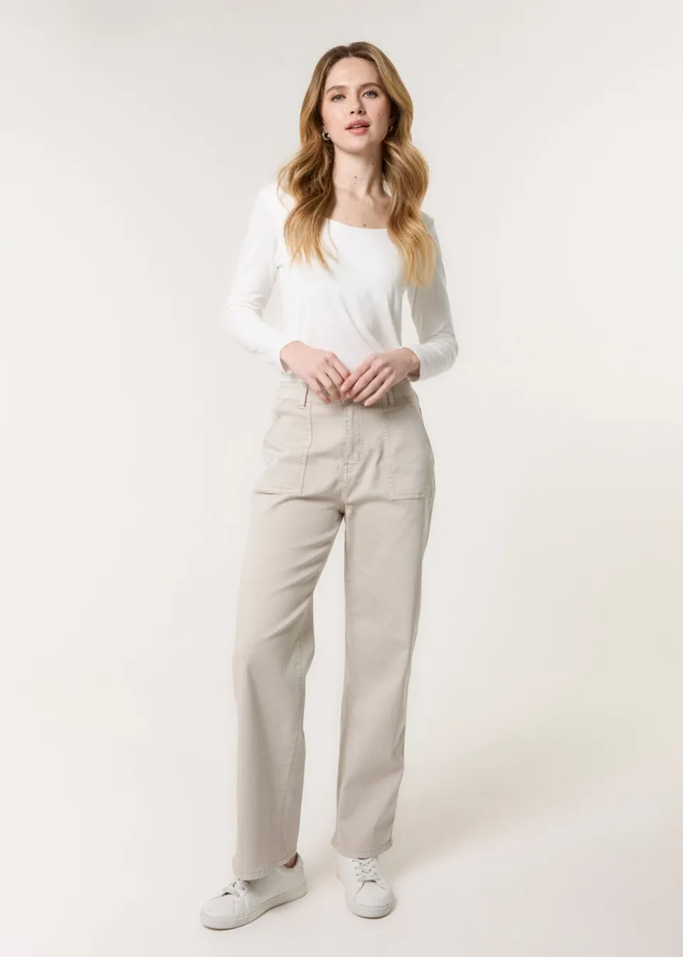 Trousers>Blue Vanilla Sand Wide Leg Pocket Trouser