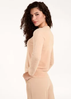 Knitwear>Blue Vanilla Stone Fluffy Knit Scoop Neck Jumper