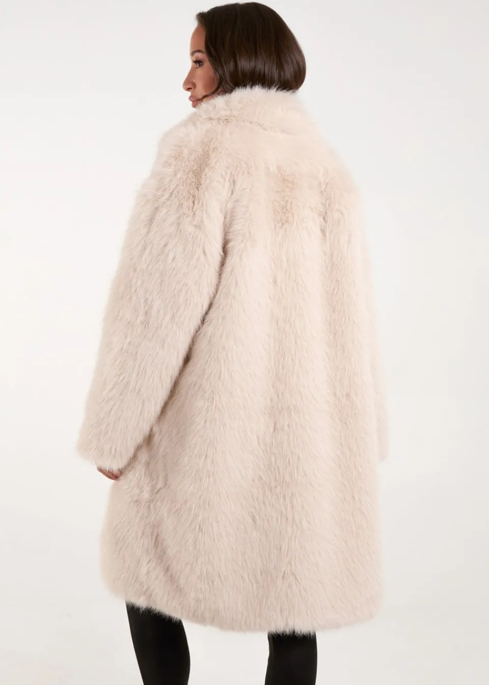 Coats & Jackets>Blue Vanilla Stone Plush Fur Coat