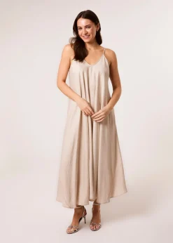 Dresses>Blue Vanilla Stone V Neck Diamante Dress