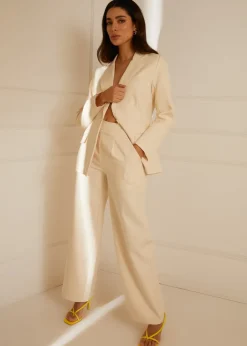 Trousers>Blue Vanilla Stone Wide Leg Suit Trousers