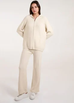 Loungewear>Blue Vanilla Stone Zip Front Hoodie Tracksuit Set