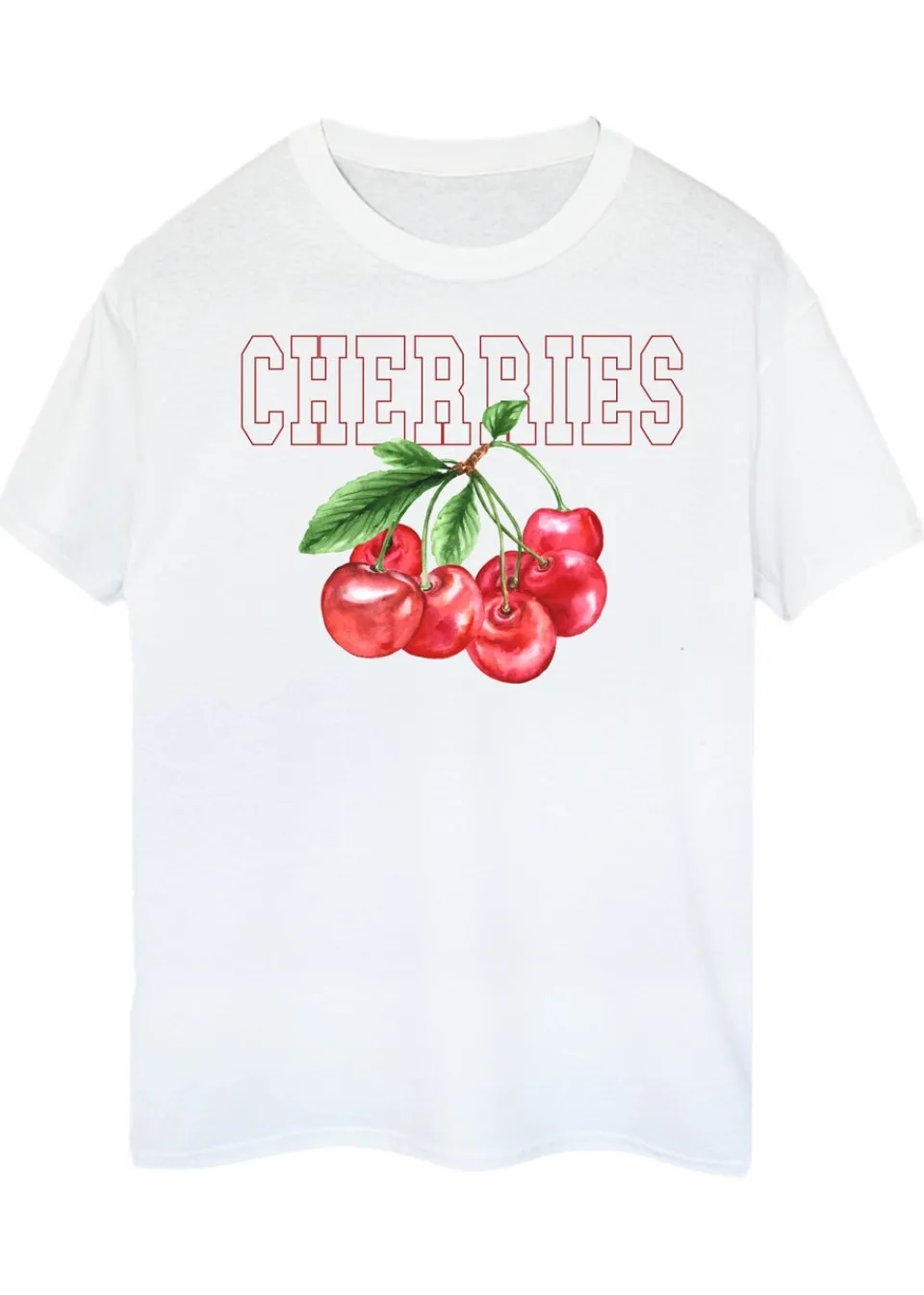 T-Shirts>Brands In Cherry Collegial White Boyfriend Fit Graphic T-Shirt