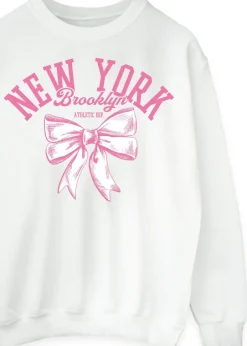 Tops>Brands In New York Ballet Bow White Sweatshirt