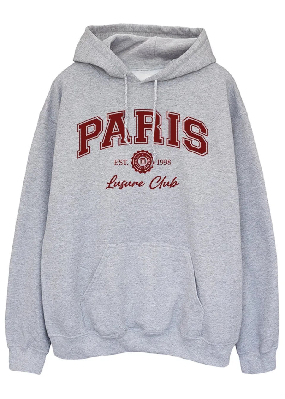 Tops>Brands In Paris Leisure Club Heather Grey Hoodie