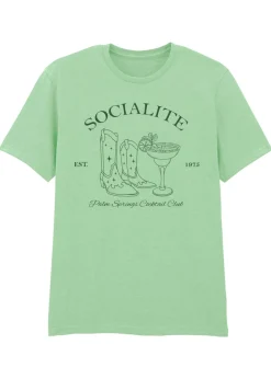 T-Shirts>Brands In Socialite Mint Boyfriend Fit Graphic T-Shirt
