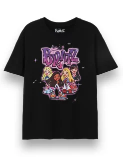 T-Shirts>Bratz Black Group Short Sleeved T-Shirt