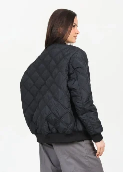 Coats & Jackets>Brave Soul Black Quilted Bomber Jacket