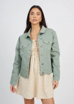 Coats & Jackets>Brave Soul Khaki Denim Jacket