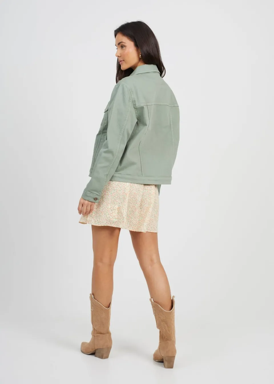 Coats & Jackets>Brave Soul Khaki Denim Jacket