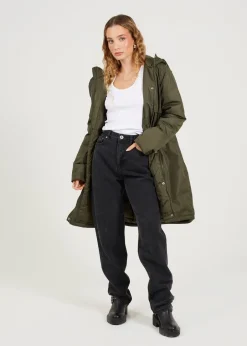 Coats & Jackets>Brave Soul Khaki Shower Resistant Padded Parka Jacket