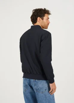 Coats & Jackets>Brave Soul Navy Seersucker Bomber Jacket