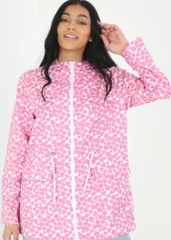 Coats & Jackets>Brave Soul Lightweight Showerproof Hooded Mac Pink