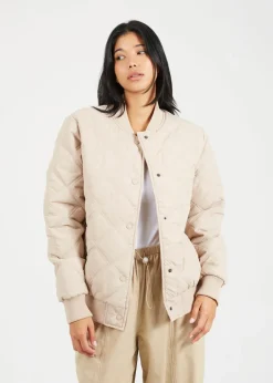 Coats & Jackets>Brave Soul Stone Quilted Bomber Jacket