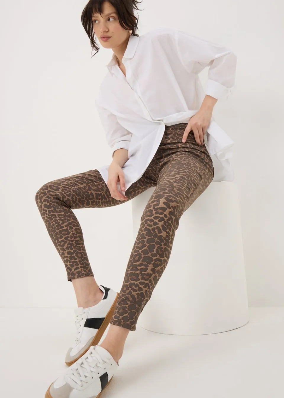 Jeans & Jeggings>Papaya Denim Brown Animal Print Jeggings