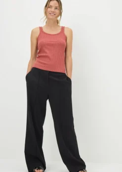 Tops>Papaya Brown Sparkle Vest Top