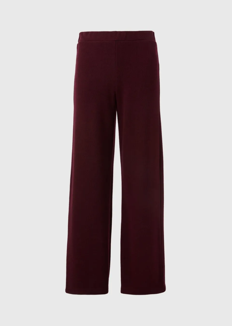 Trousers>Papaya Burgundy Soft Touch Wide Leg Trousers