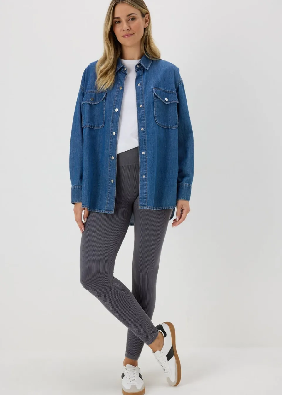 Leggings>Papaya Charcoal Seam Free Leggings