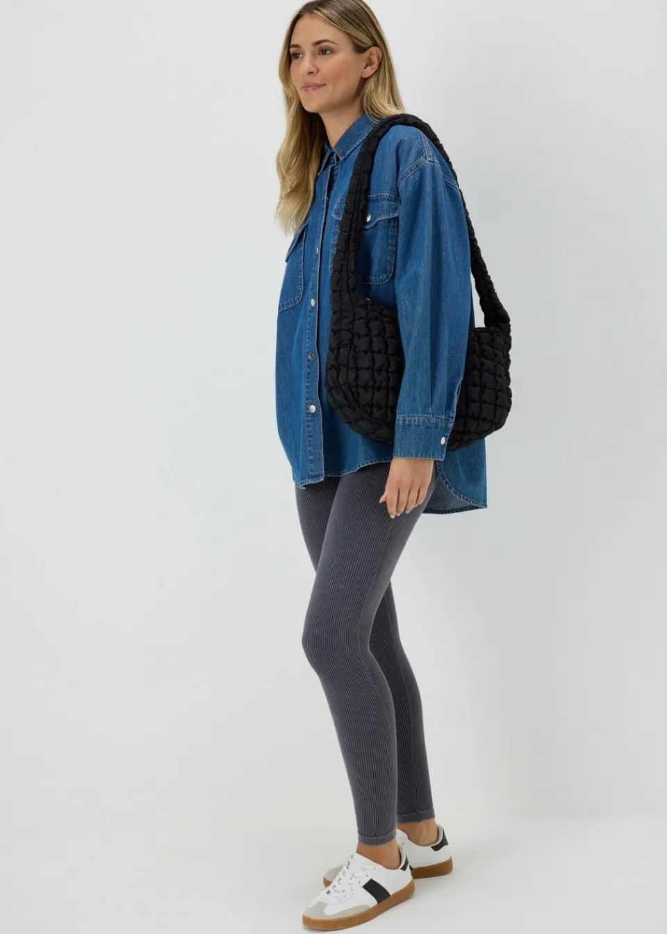 Leggings>Papaya Charcoal Seam Free Leggings