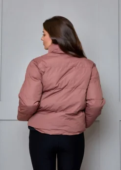 Coats & Jackets>Chi Chi London Rust Cropped Padded Puffer Coat
