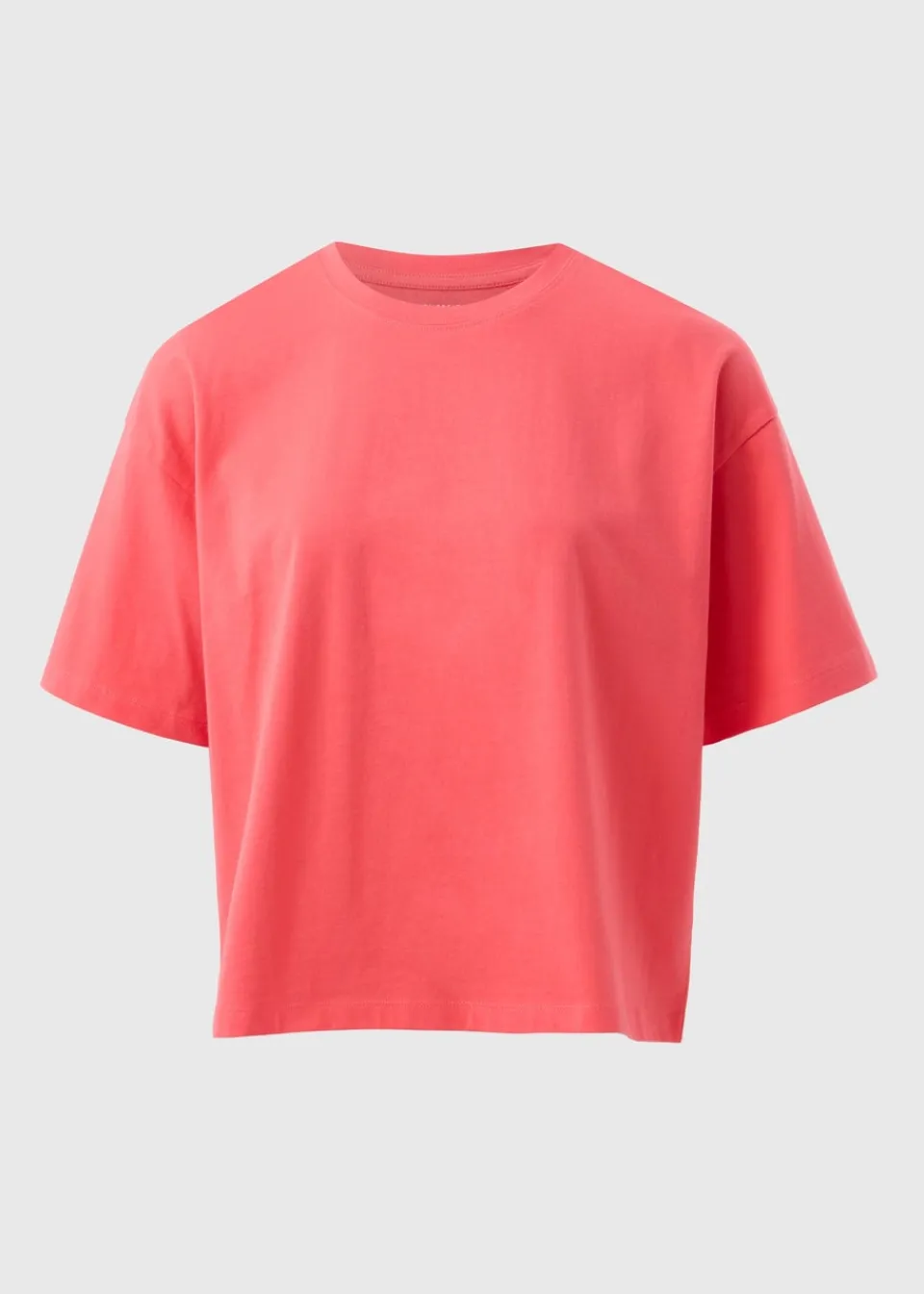 Tops>Papaya Coral Boxy Short Sleeve T-Shirt