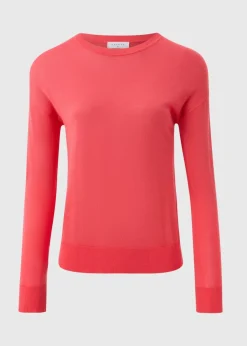 Tops> Coral Fine Knit Long Sleeve Jumper
