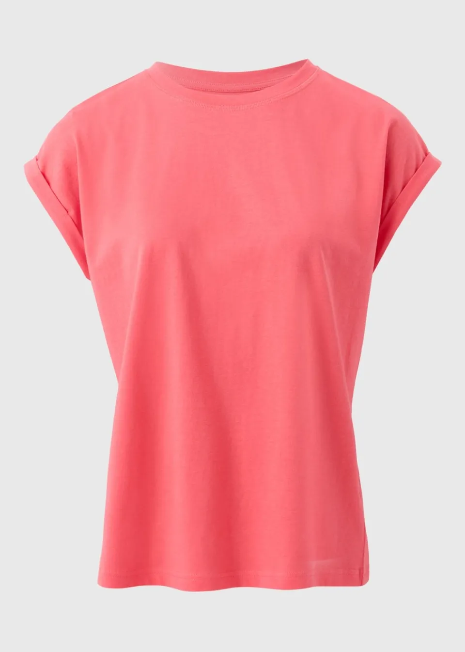 T-Shirts>Papaya Coral Short Sleeve Top