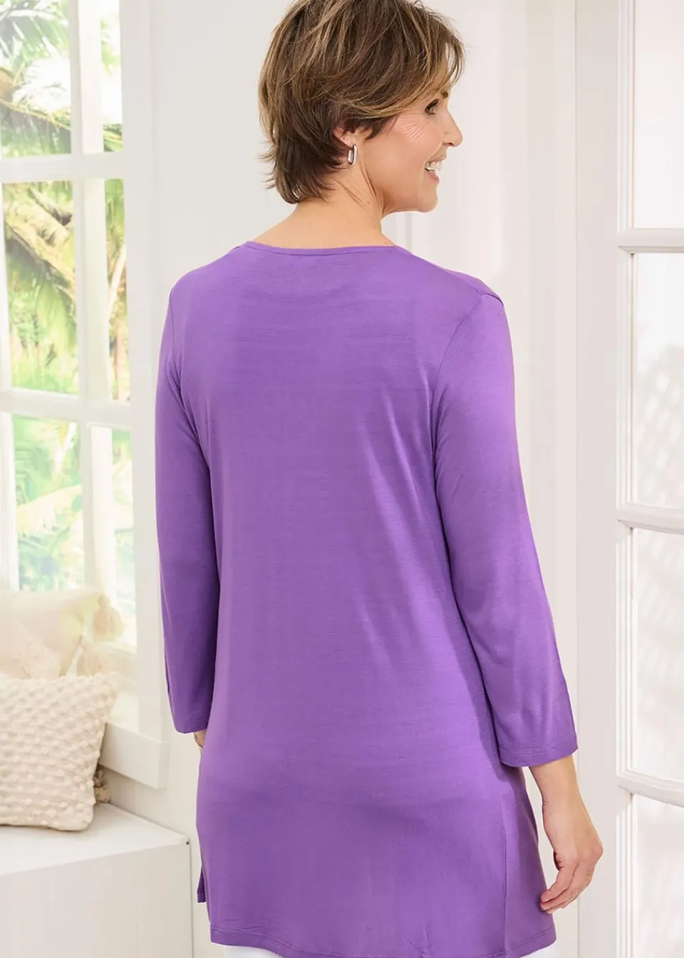 Tops>Cotton Traders Amethyst 2 Piece Jersey Cardigan & Vest Set
