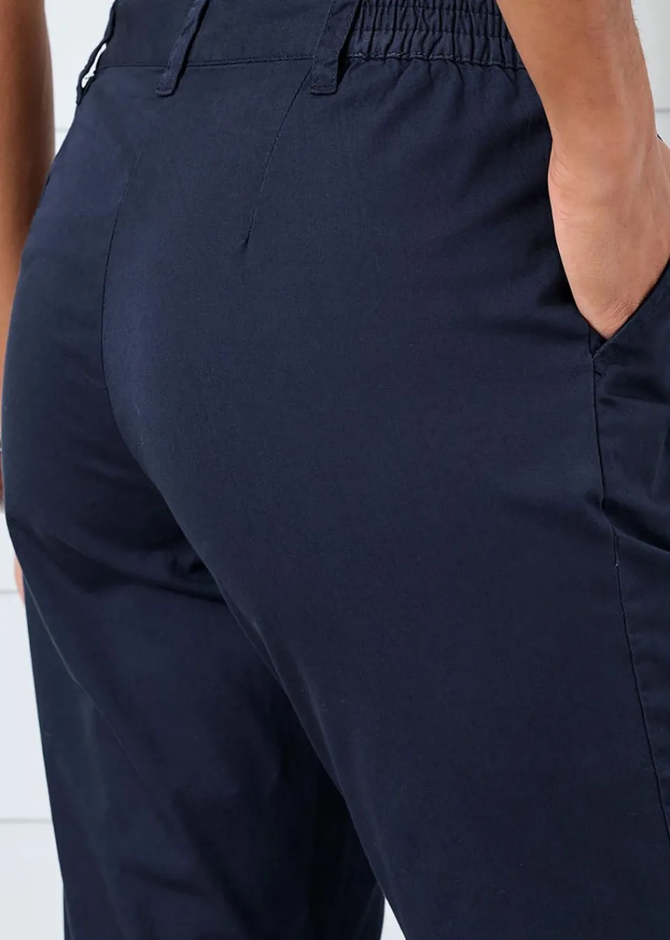 Trousers>Cotton Traders Dark Blue Everyday Straight Leg Trousers