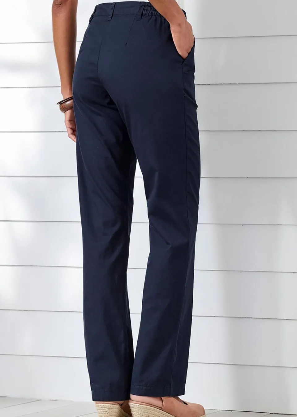 Trousers>Cotton Traders Dark Blue Everyday Straight Leg Trousers