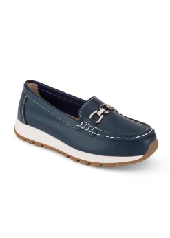 Footwear>Cotton Traders Dark Blue Leather Loafers