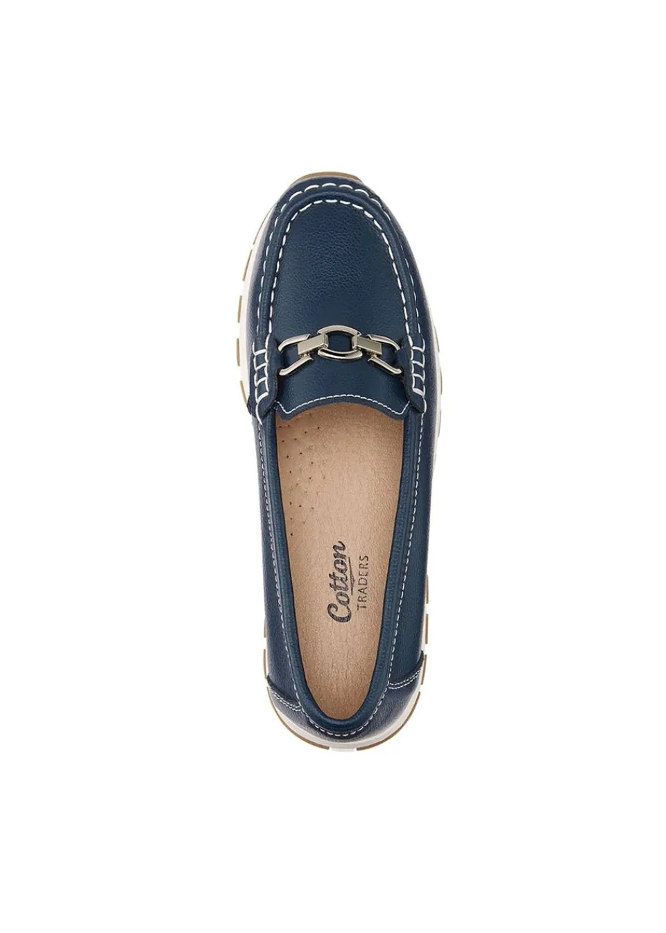 Footwear>Cotton Traders Dark Blue Leather Loafers