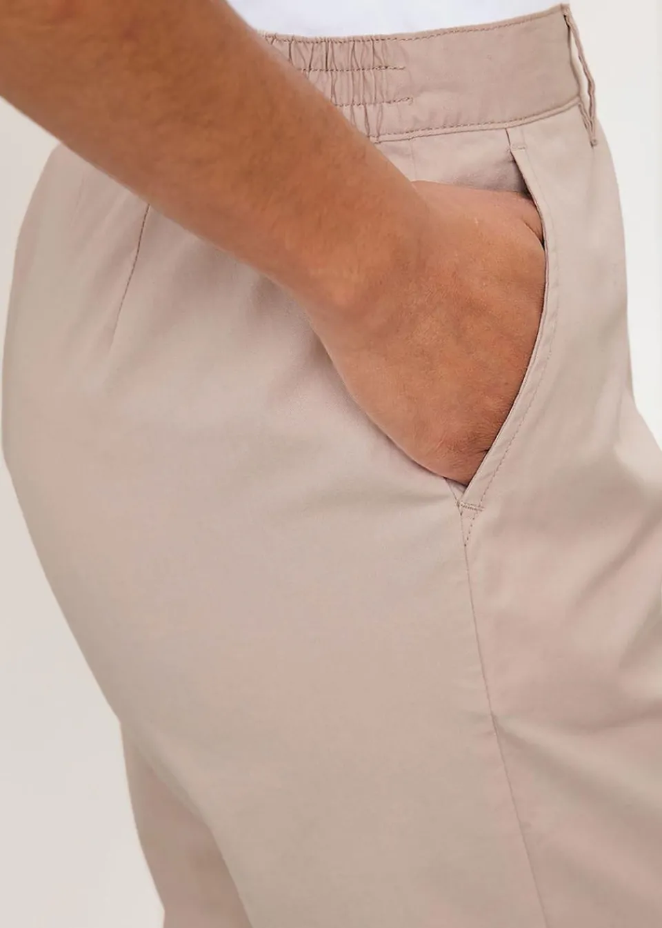 Trousers>Cotton Traders Ecru Everyday Straight Leg Crop Trousers