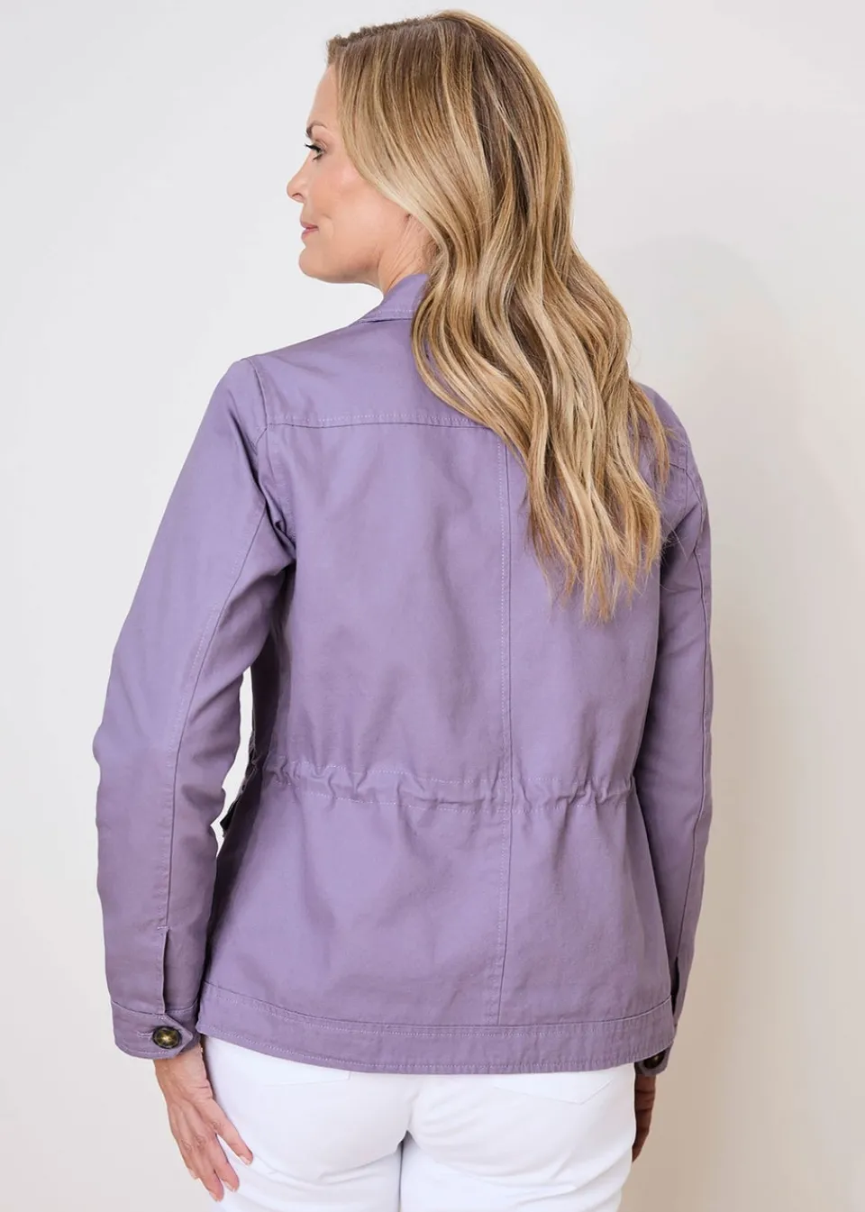 Coats & Jackets>Cotton Traders Heather Cotton Cargo Jacket with Pockets