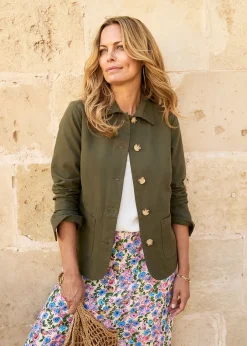 Coats & Jackets>Cotton Traders Mid Khaki Cargo Jacket