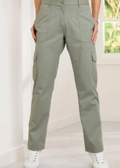 Trousers>Cotton Traders Mint Cargo Trousers