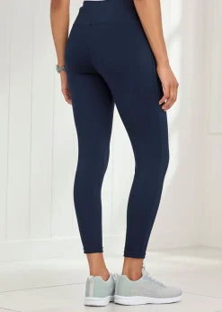 Loungewear>Cotton Traders Navy Stretch Leggings