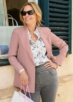 Coats & Jackets>Cotton Traders Pale Pink Soft Lined Blazer