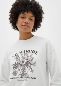 Tops>Papaya Cream Le Marche Graphic Sweatshirt