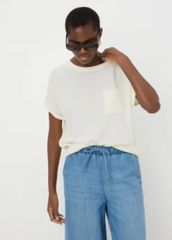 Tops>Papaya Cream Pocket Box Top