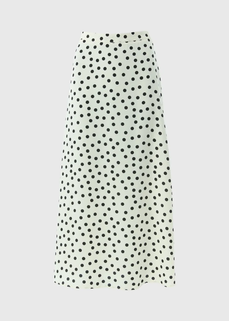 Skirts>Papaya Cream Polka Dot Flared Midaxi Skirt