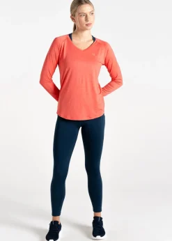 Tops>Dare 2B Dare2b Salmon Bloom Discern Sweat Wicking Tee