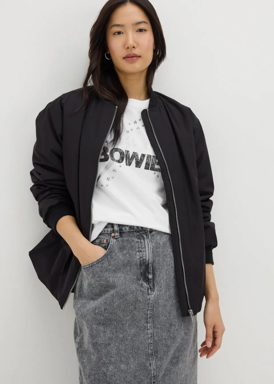 T-Shirts>David Bowie White Bowie Lightening Bolt T-Shirt