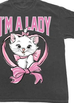 T-Shirts>Disney Aristocats Charcoal Washed Boyfriend Fit T-Shirt