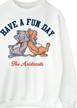Loungewear>Disney Aristocats Have A Fun Day White Sweatshirt
