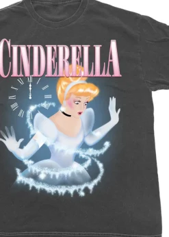 T-Shirts>Disney Cinderella Transformation Charcoal Washed Boyfriend Fit T-Shirt