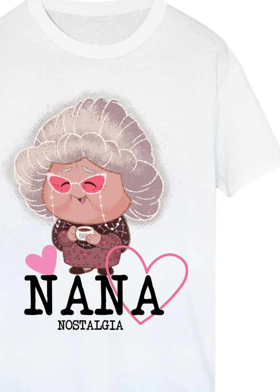 T-Shirts>Disney Inside Out Nana Nostalgia White Boyfriend Fit T-Shirt