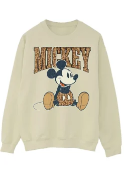 Tops>Disney Mickey Mouse Leopard Sand Sweatshirt
