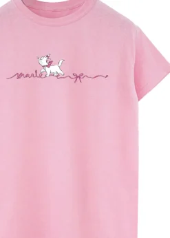 T-Shirts>Disney Pink The Aristocats Marie Ribbon Boyfriend Fit T-Shirt